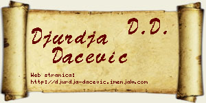 Đurđa Dačević vizit kartica